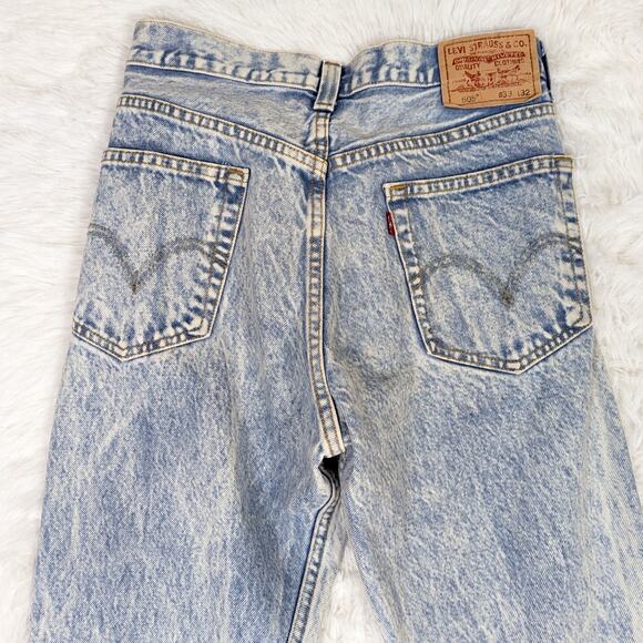 Levi's Urban Renewal Acid Wash Reworked Remade Crossover Tapered Leg Jeans - Picture 14 of 15